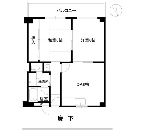 宮本マンションの物件間取画像